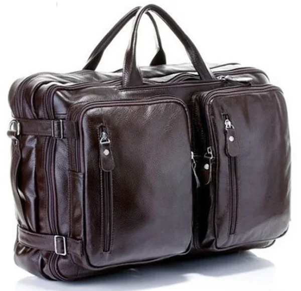 Full-Grain Leather Travel Duffle Bag