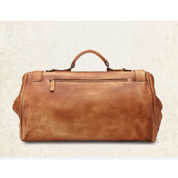 Vintage Genuine Leather Travel Duffel Bag