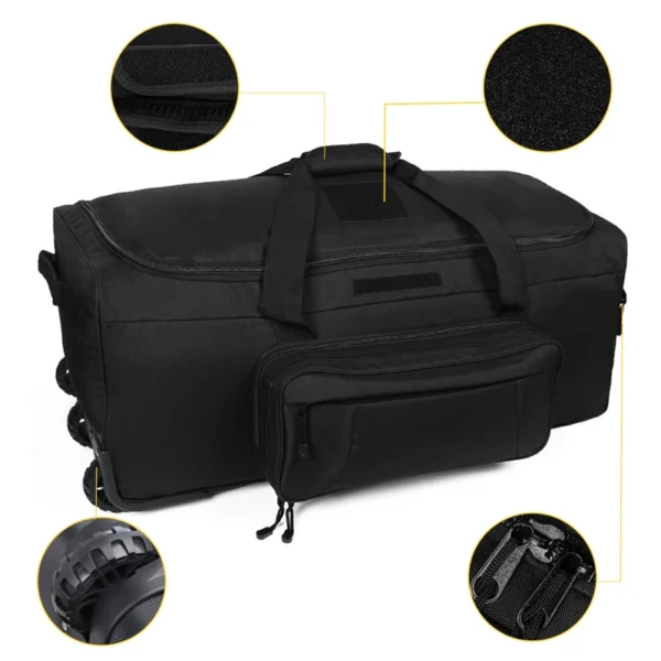 124L Heavy-Duty Rolling Tactical Duffel Bag