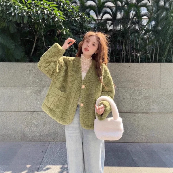 Women's Teddy Fleece Cardigan Jacket